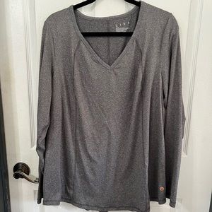 LB Lane Bryant Livi Active Long Sleeve Top Shirt 1X 14 16 like new